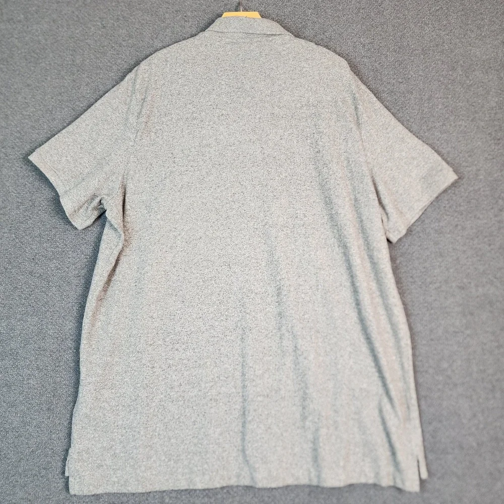 Polo Ralph Lauren Mens XXL Grey‎ Heathered Cotton Classic Fit Polo Shirt 3657